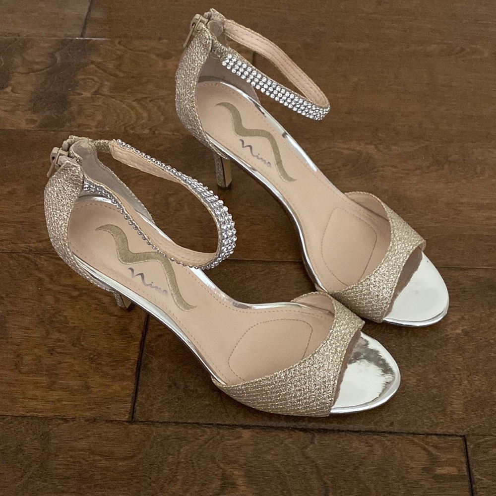 Nina Shoes - Gold High Heels - 8M